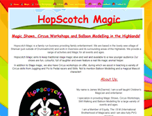 Tablet Screenshot of hopscotchmagic.co.uk